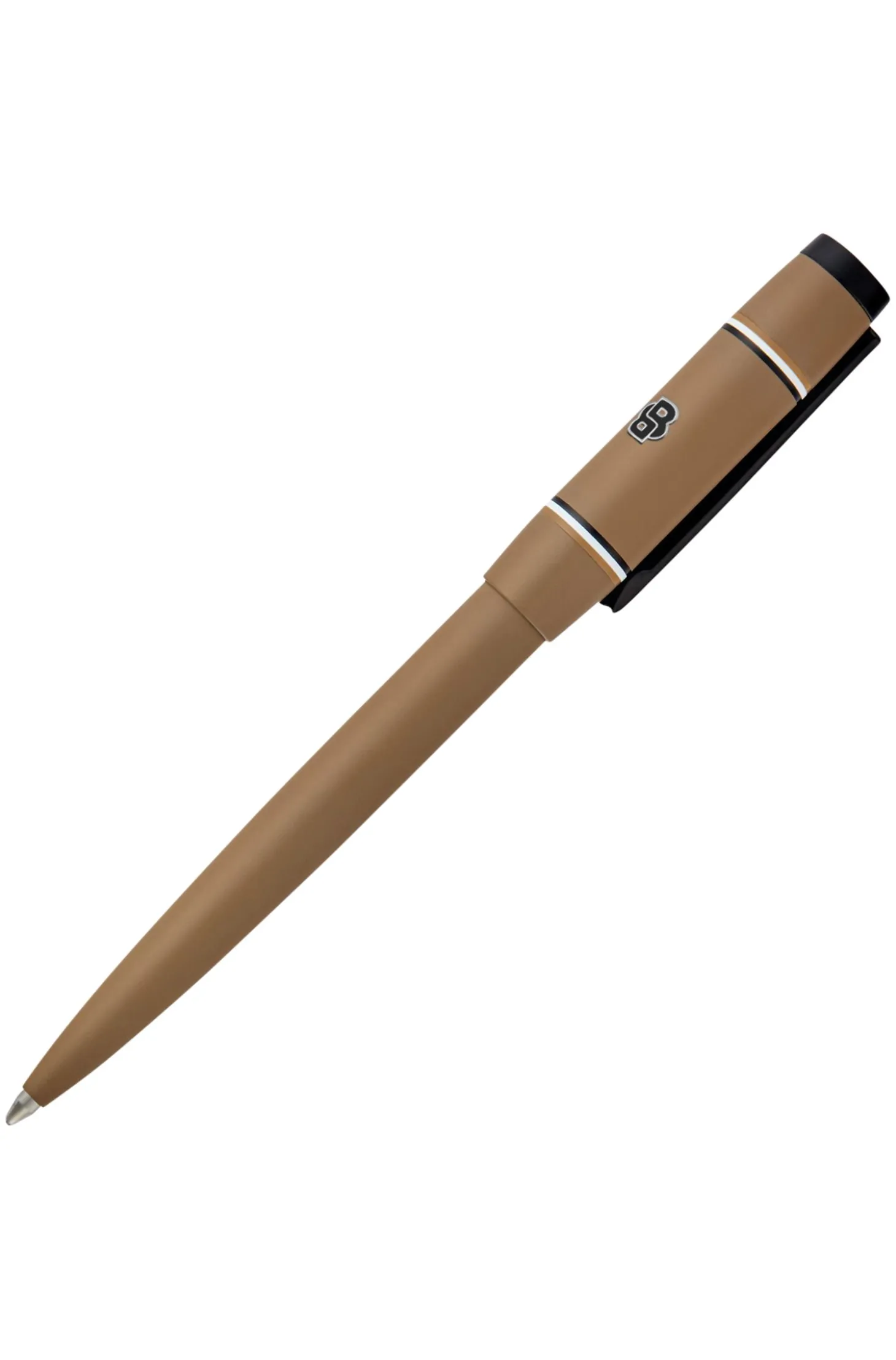 Camelfarbener Kugelschreiber mit Double-B-Monogramm
