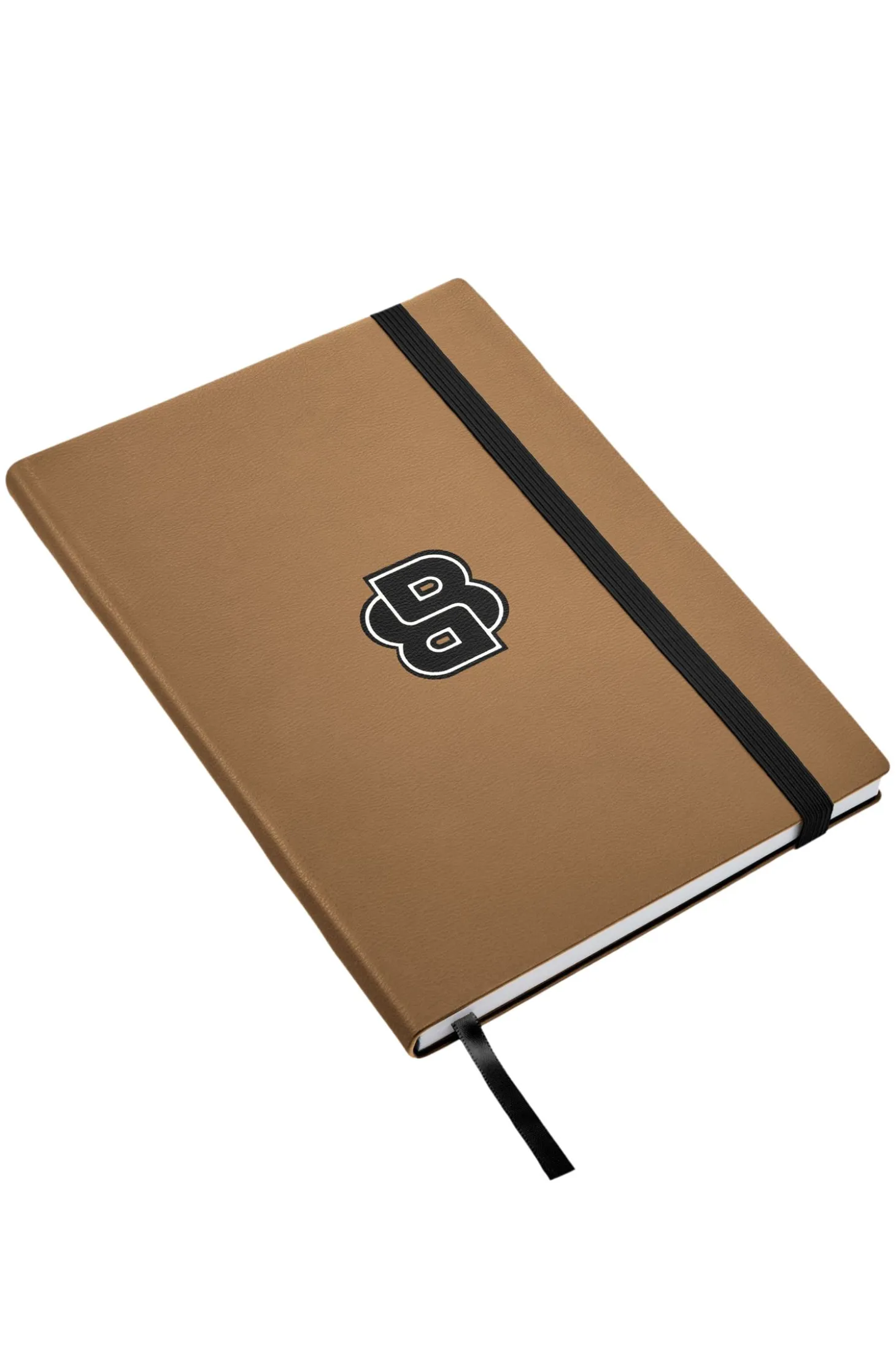 Camelfarbenes DIN-A5-Notizbuch mit Double-B-Monogramm