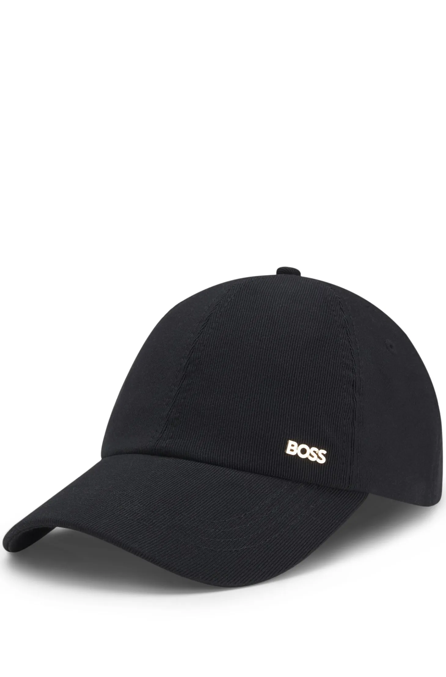 Cap aus Baumwoll-Mix mit Cordstruktur und Metall-Logo