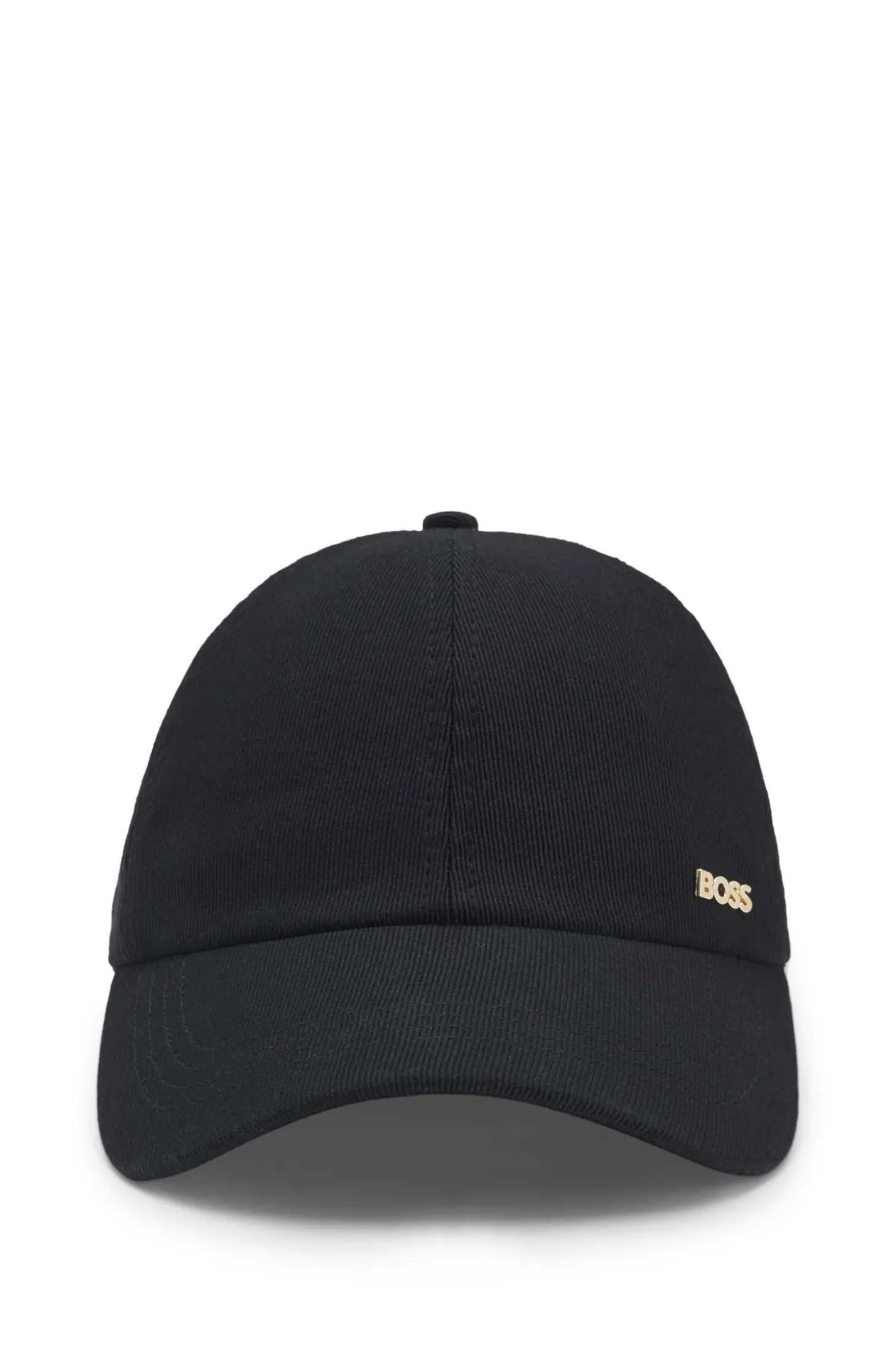 Cap aus Baumwoll-Mix mit Cordstruktur und Metall-Logo