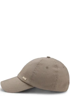 Cap aus Baumwoll-Mix mit Cordstruktur und Metall-Logo