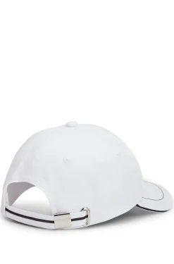 Cap aus Baumwoll-Twill mit Kontrast-Details und Logo-Stickerei