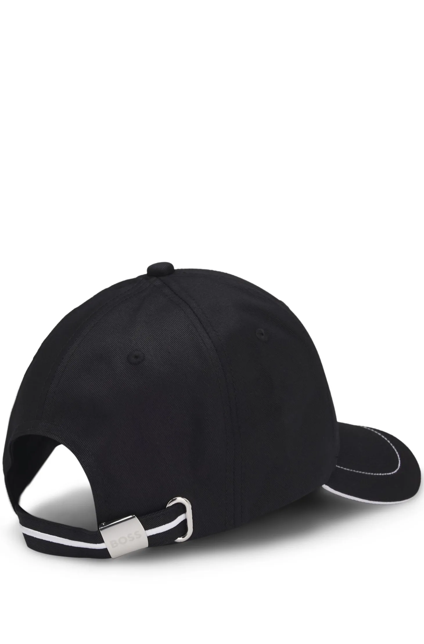 Cap aus Baumwoll-Twill mit Kontrast-Details und Logo-Stickerei