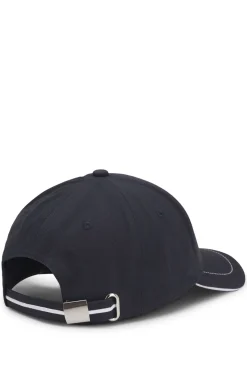 Cap aus Baumwoll-Twill mit Kontrast-Details und Logo-Stickerei