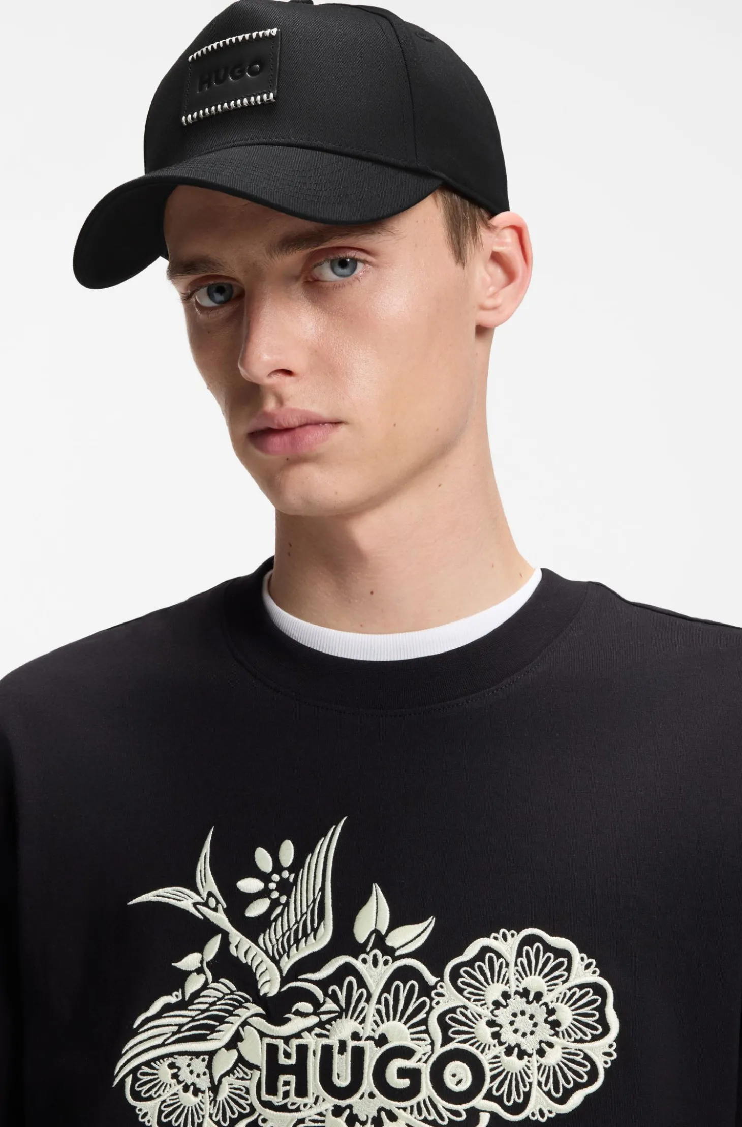 Cap aus Baumwoll-Twill mit Logo-Aufnäher