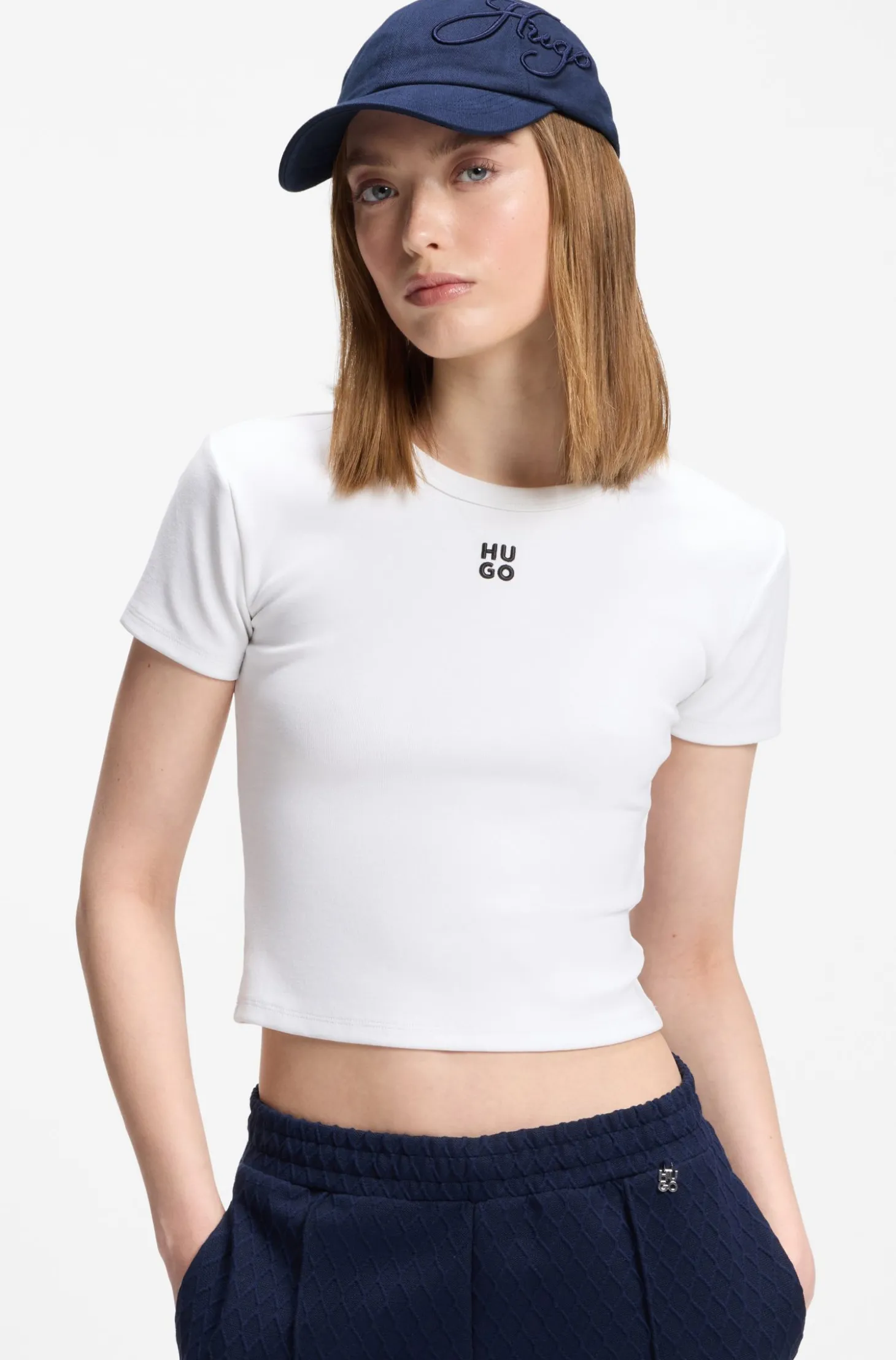 Cap aus Baumwoll-Twill mit Logo-Stickerei