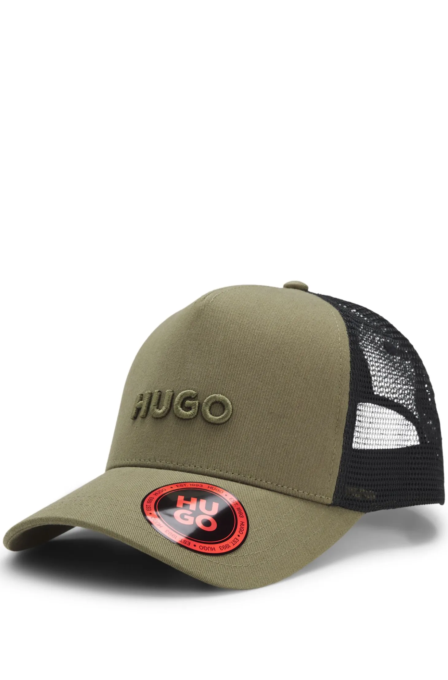 Cap aus Baumwoll-Twill mit Mesh-Einsätzen