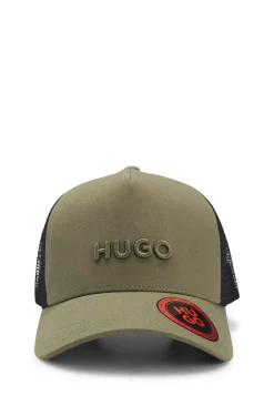 Cap aus Baumwoll-Twill mit Mesh-Einsätzen