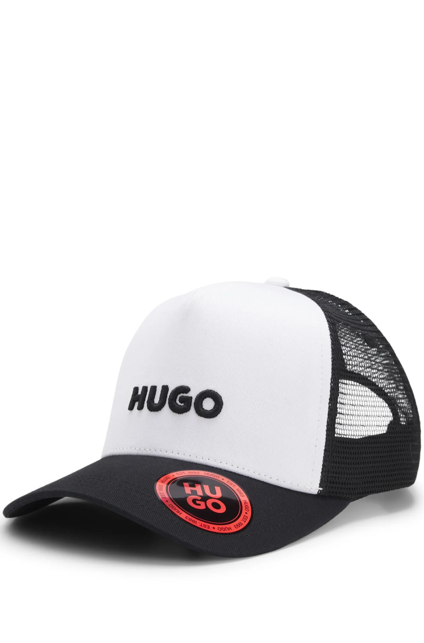 Cap aus Baumwoll-Twill mit Mesh-Einsätzen