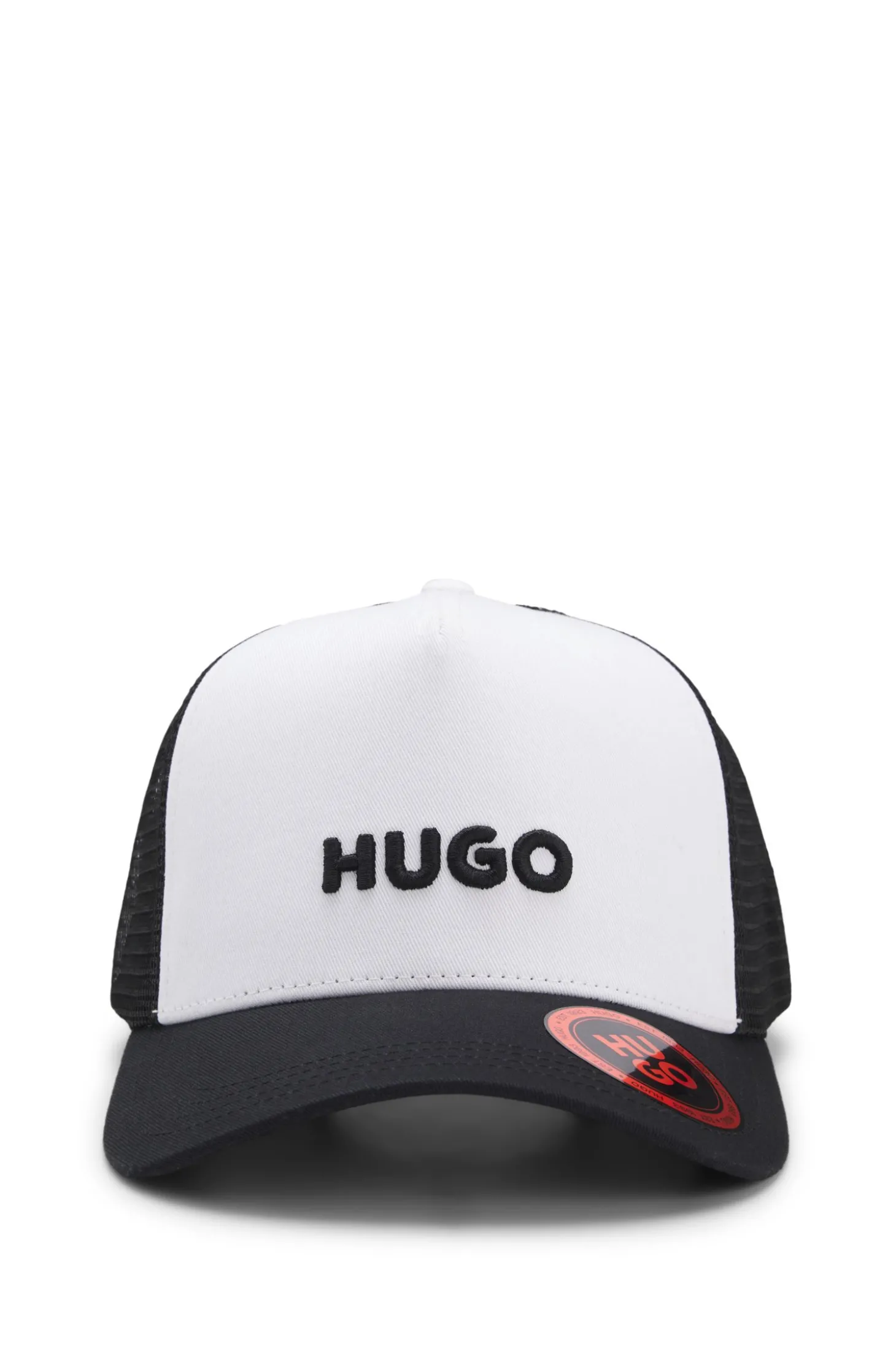 Cap aus Baumwoll-Twill mit Mesh-Einsätzen