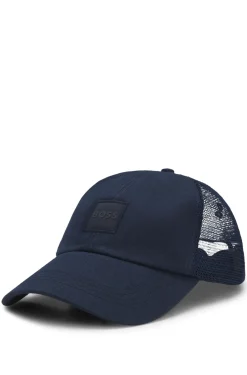 Cap aus Baumwoll-Twill mit seitlichen Mesh-Einsätzen