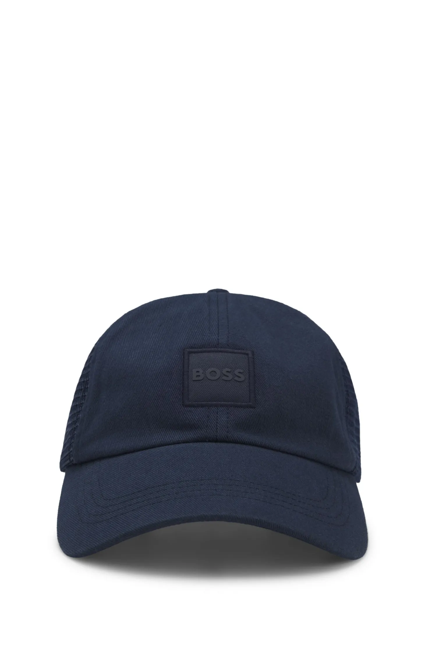 Cap aus Baumwoll-Twill mit seitlichen Mesh-Einsätzen