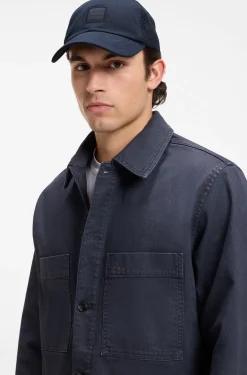 Cap aus Baumwoll-Twill mit seitlichen Mesh-Einsätzen