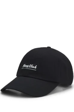 Cap aus Baumwoll-Twill mit Slogan-Stickerei