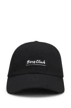 Cap aus Baumwoll-Twill mit Slogan-Stickerei