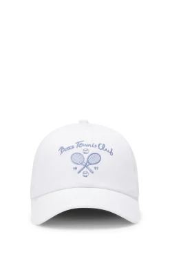 Cap aus Baumwoll-Twill mit Tennis-Artwork