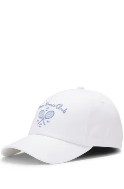 Cap aus Baumwoll-Twill mit Tennis-Artwork
