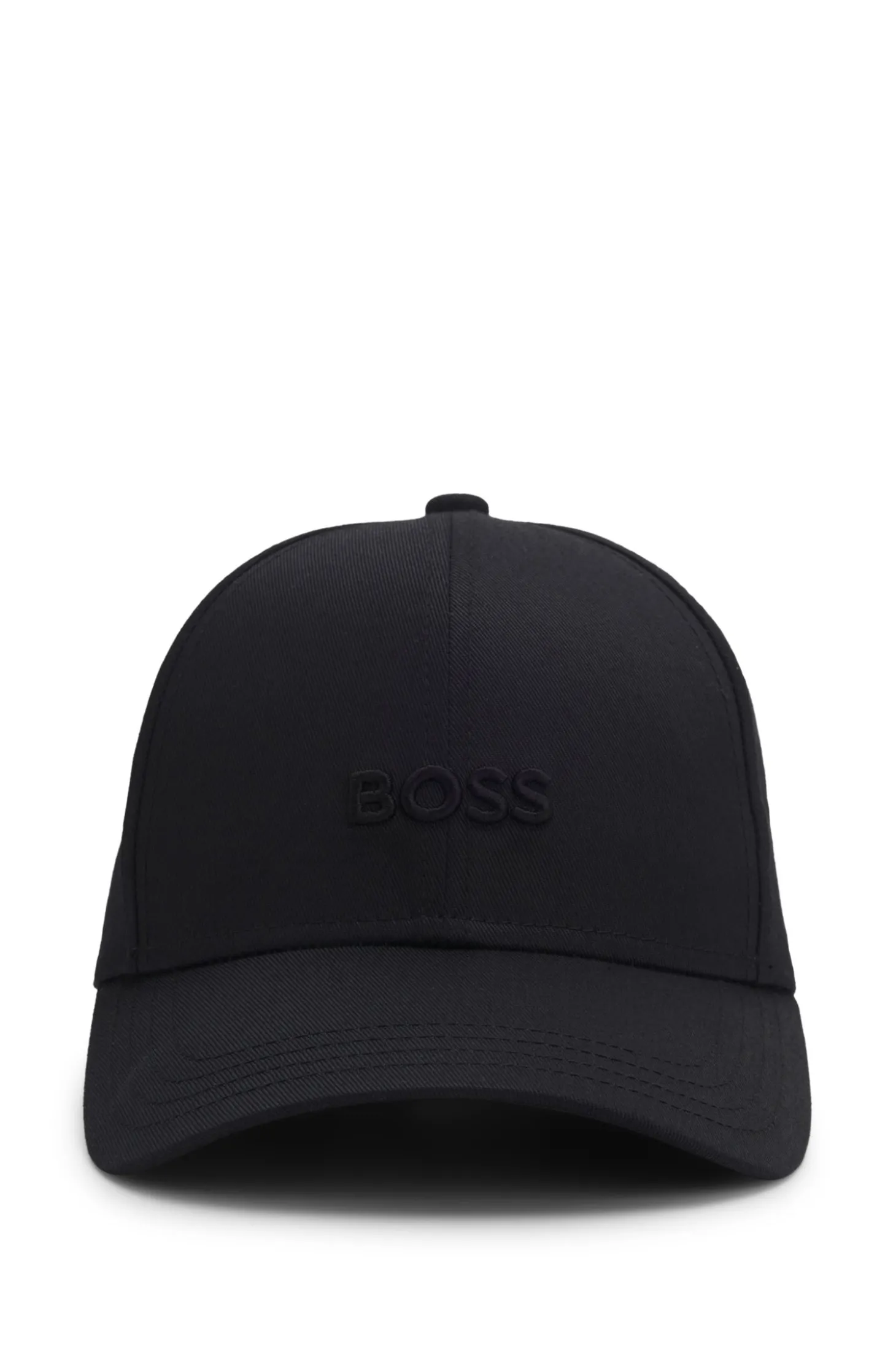 Cap aus Baumwoll-Twill mit tonaler Logo-Stickerei