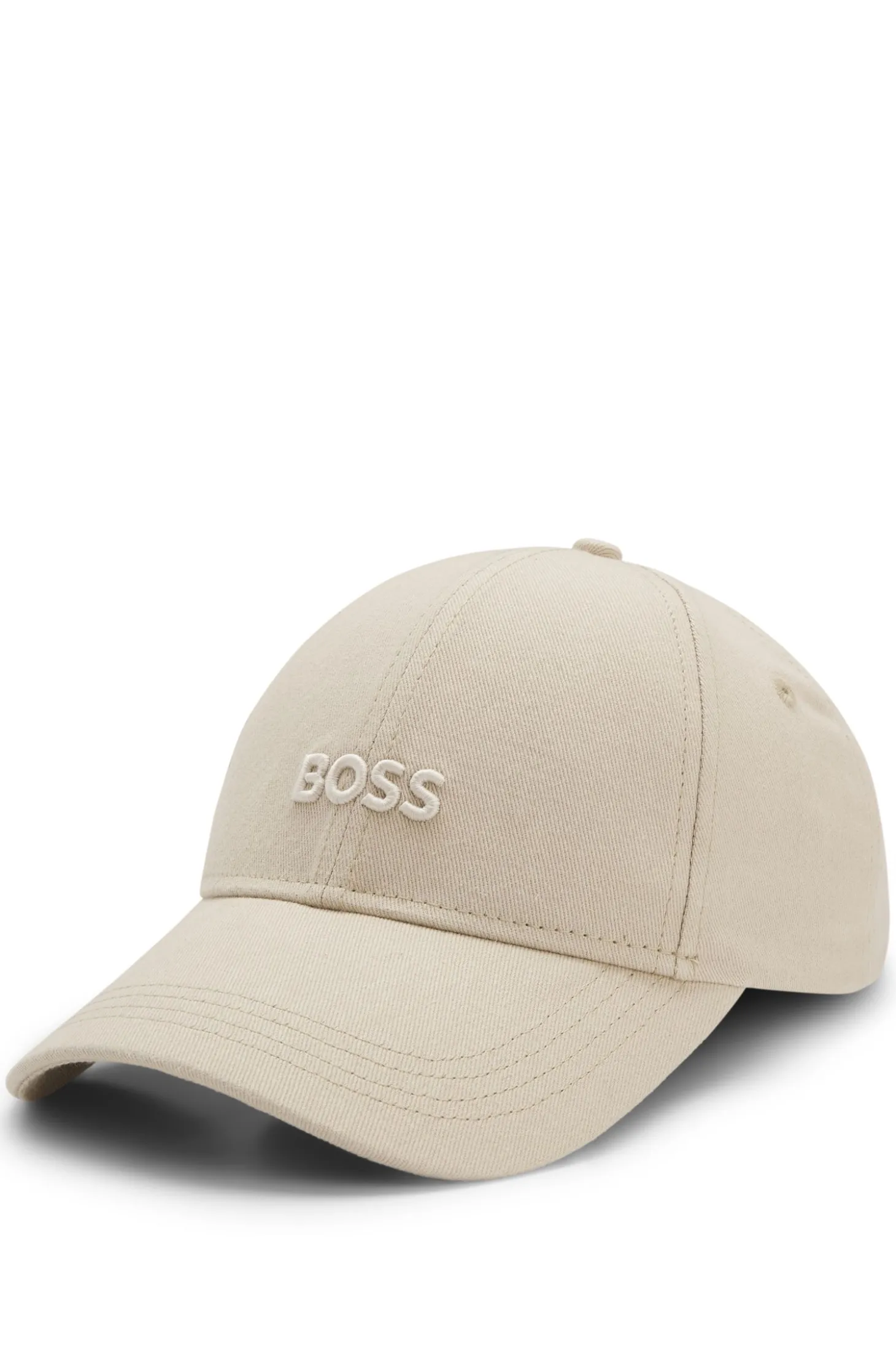 Cap aus Baumwoll-Twill mit tonaler Logo-Stickerei