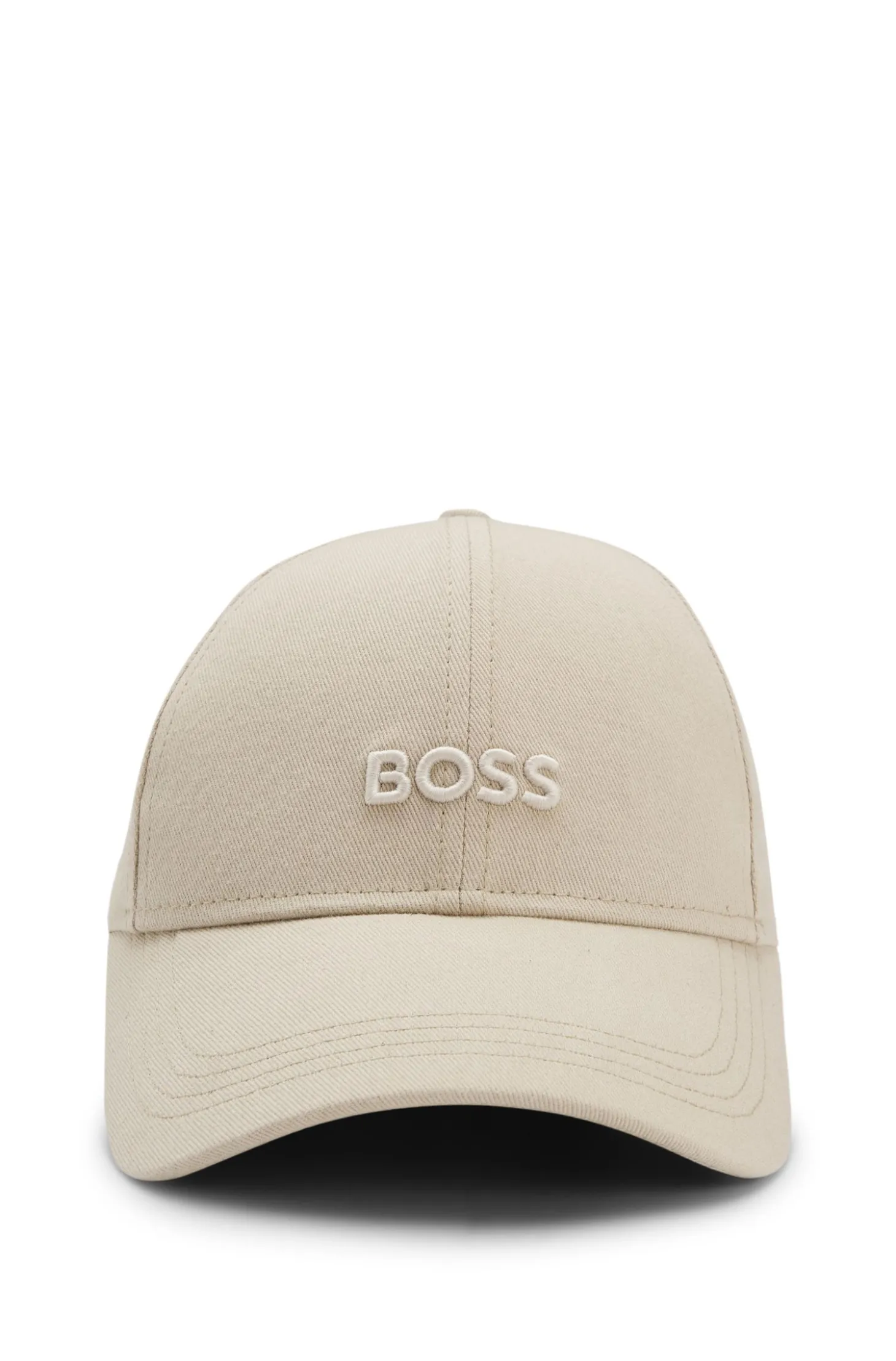 Cap aus Baumwoll-Twill mit tonaler Logo-Stickerei