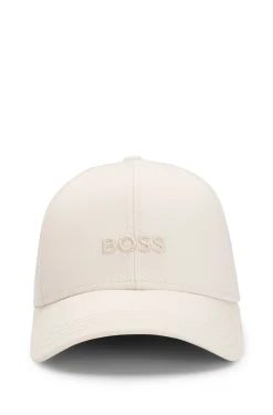 Cap aus Baumwoll-Twill mit tonaler Logo-Stickerei