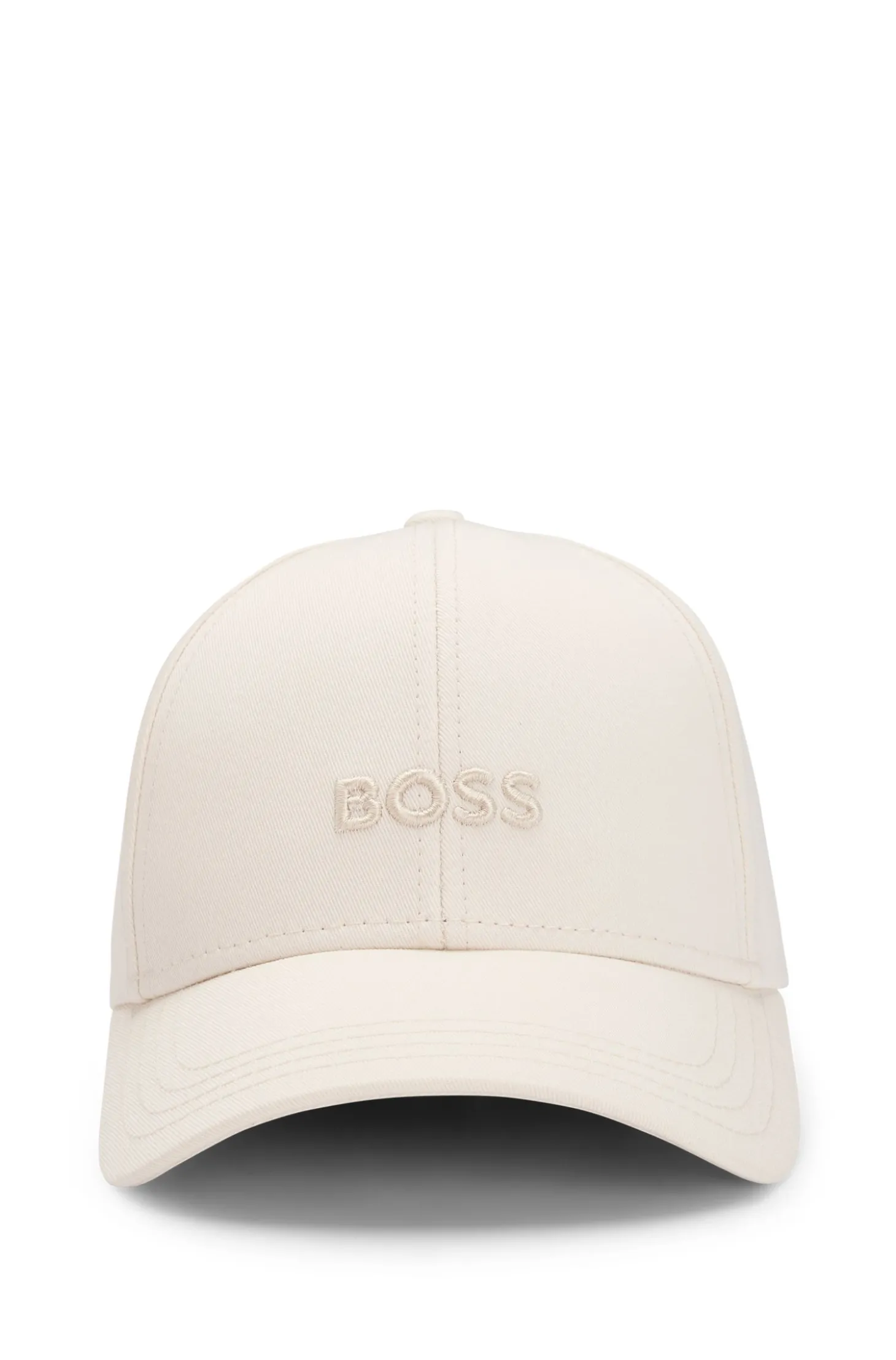 Cap aus Baumwoll-Twill mit tonaler Logo-Stickerei
