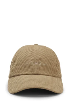 Cap aus softem Baumwoll-Cord mit Logo-Stickerei
