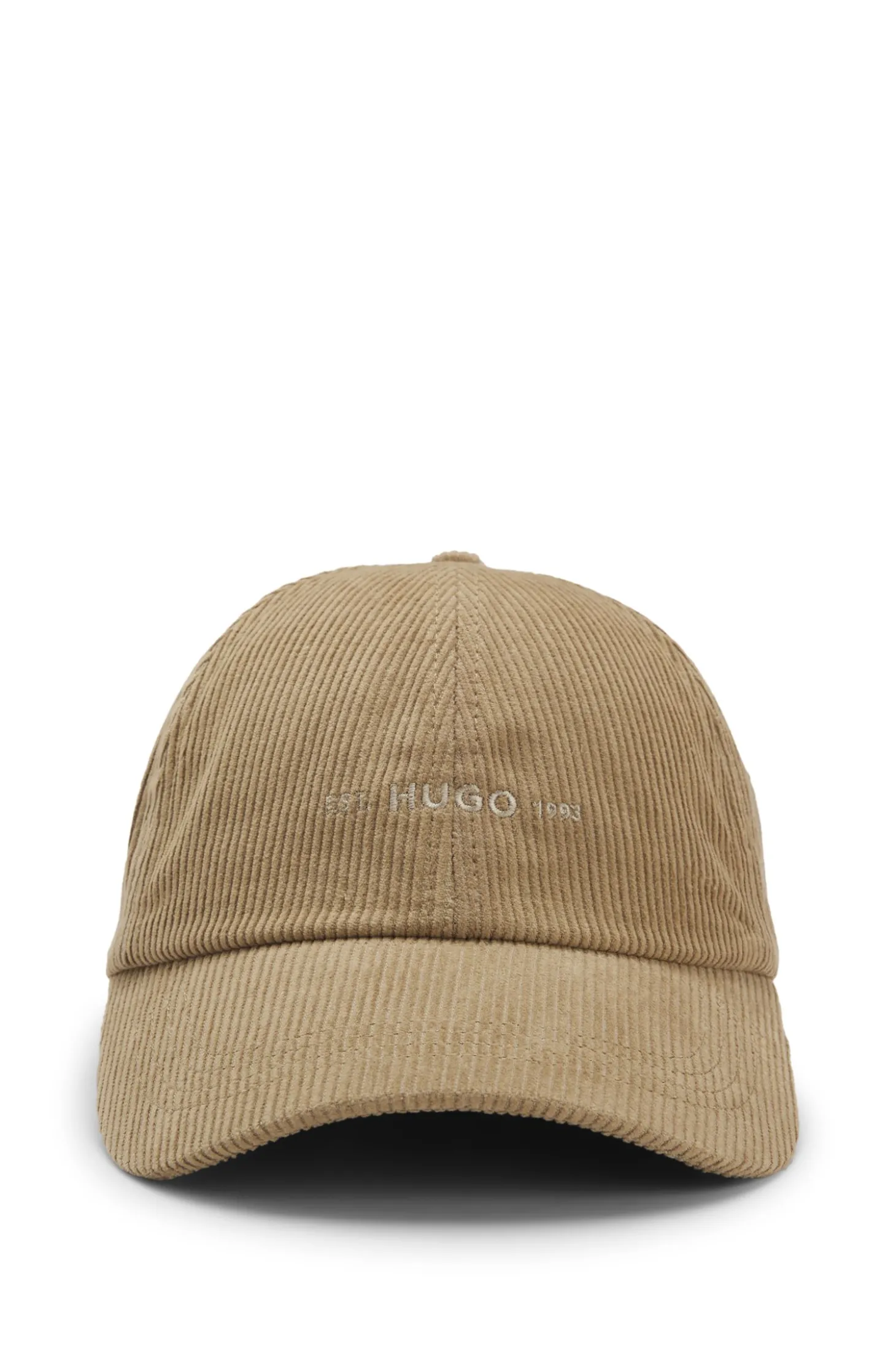 Cap aus softem Baumwoll-Cord mit Logo-Stickerei
