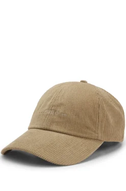 Cap aus softem Baumwoll-Cord mit Logo-Stickerei