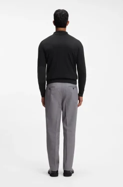 Cardigan aus Schurwolle mit Polokragen