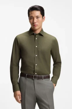 Casual-Fit Hemd im Heritage-Stil aus Baumwoll-Popeline