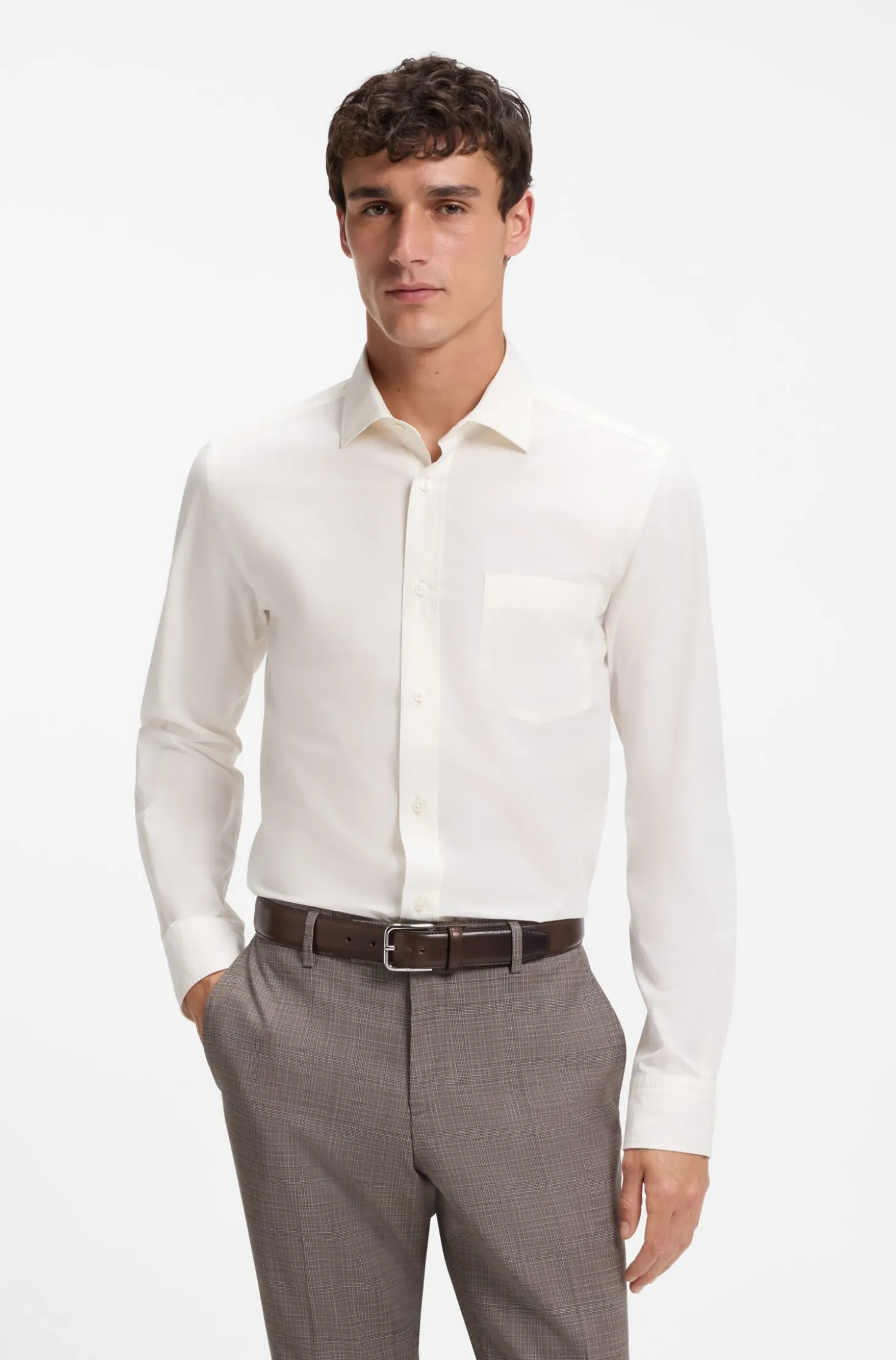 Casual-Fit Hemd im Heritage-Stil aus Baumwoll-Popeline