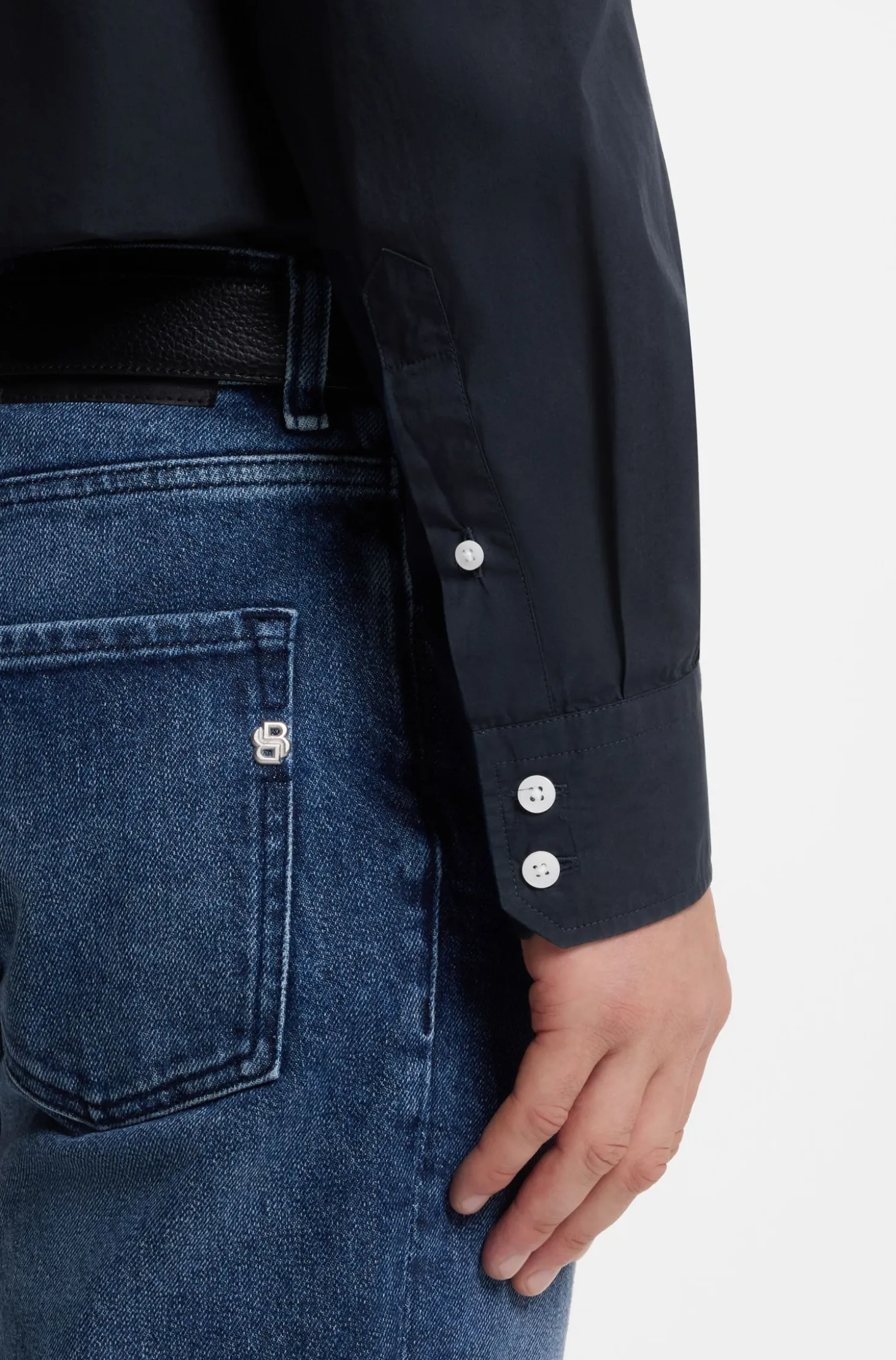 Casual-Fit Hemd im Heritage-Stil aus Baumwoll-Popeline