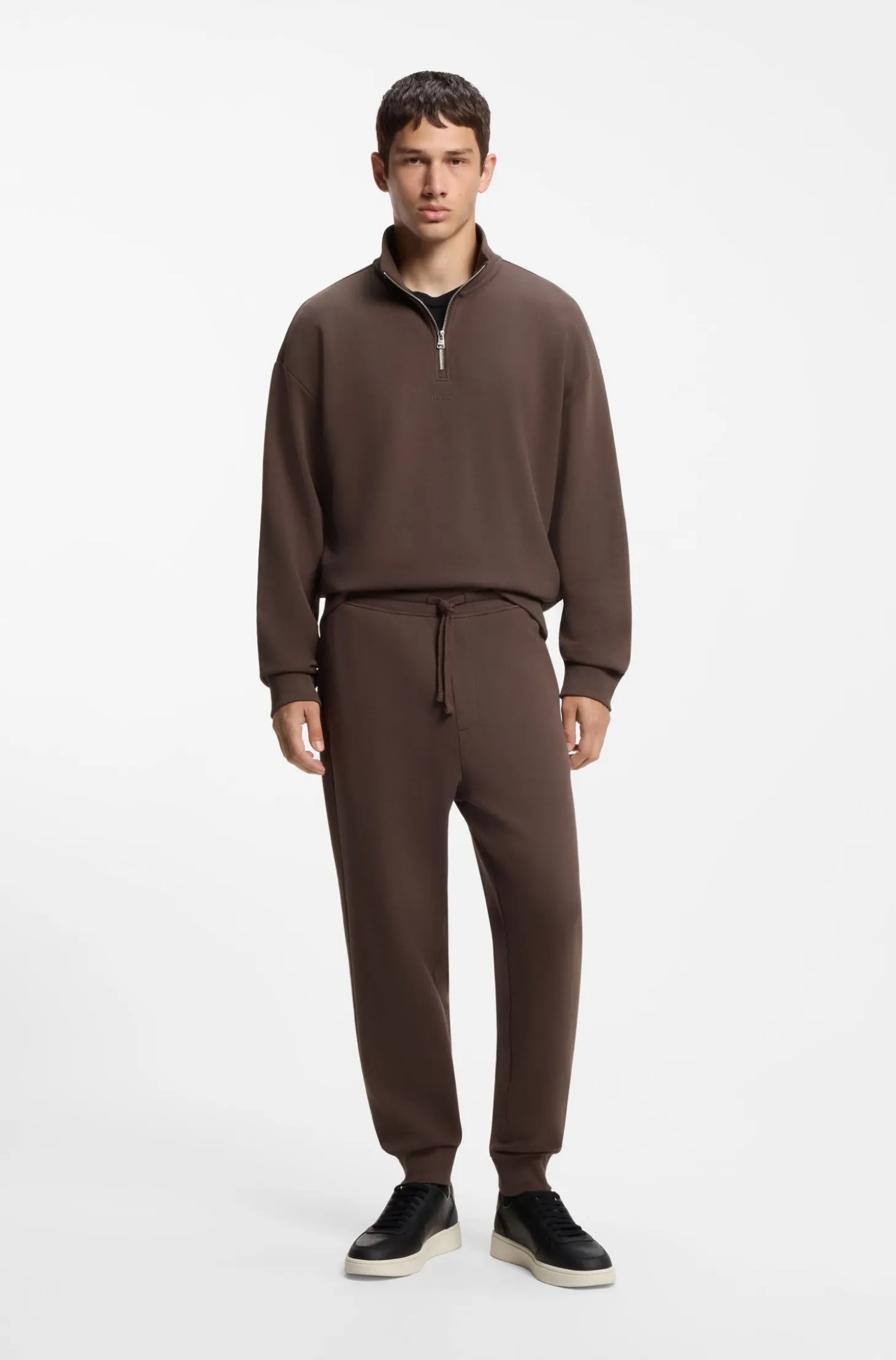 Casual-Hose aus Baumwolle mit elastischen Bündchen