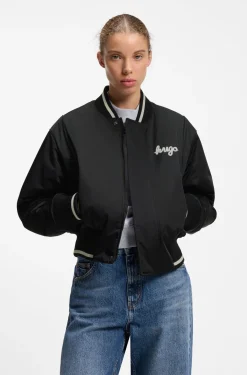 College-Blouson aus Satin mit komfortabler Wattierung