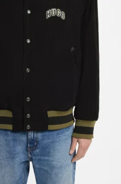 College-Jacke aus Baumwoll-Cord mit Logo-Patch