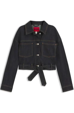 Cropped-Jacke aus japanischem Selvedge-Denim