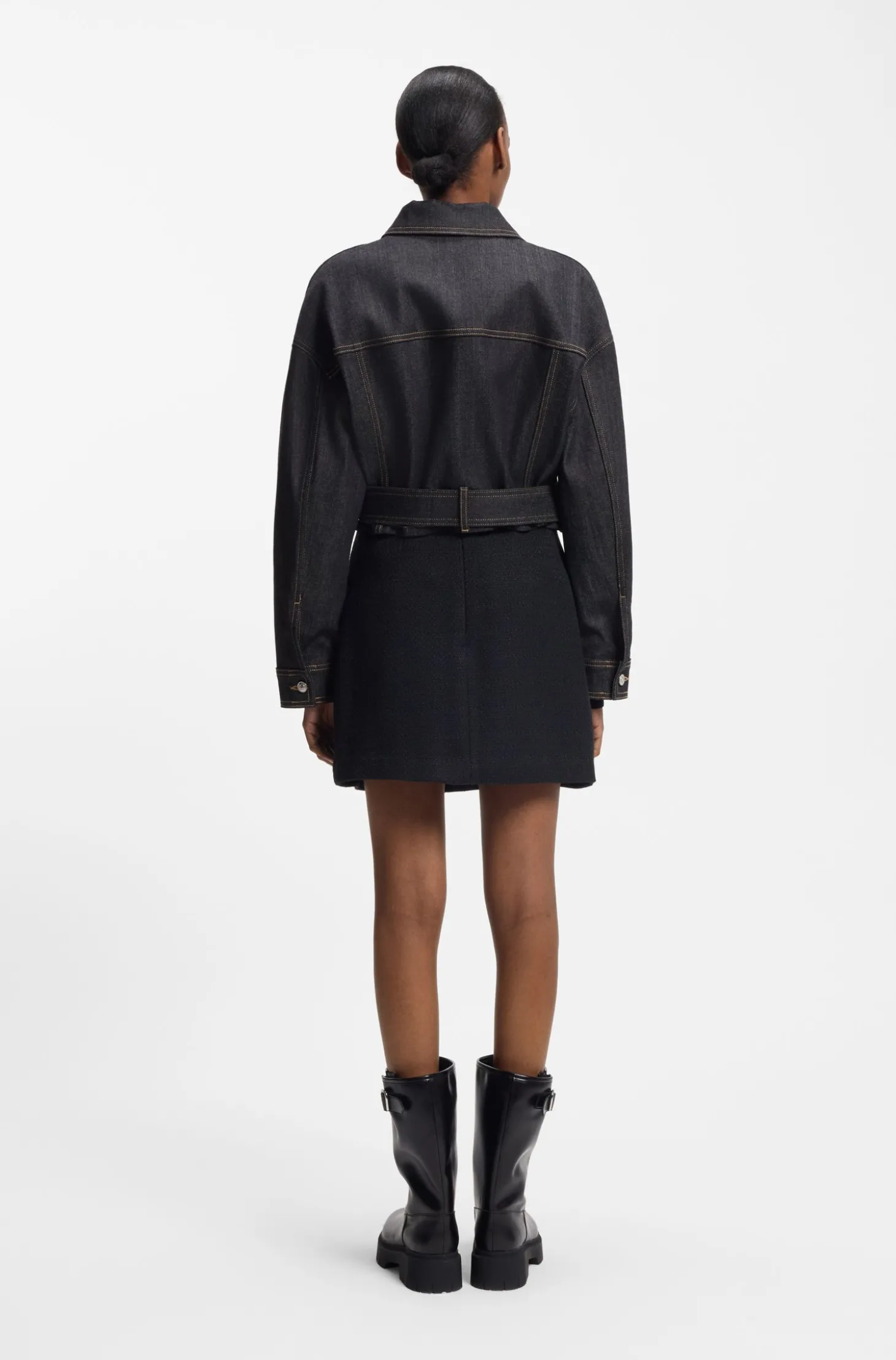 Cropped-Jacke aus japanischem Selvedge-Denim