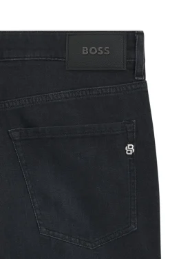 Delaware Schwarze Slim-Fit Jeans aus besonders softem italienischem Denim