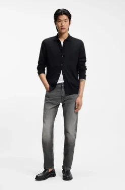 Delaware Schwarze Slim-Fit Jeans aus bequemem Stretch-Denim