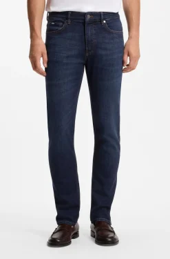 Delaware Slim-Fit Jeans aus bequemem blauem Stretch-Denim