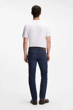 Delaware Slim-Fit Jeans aus bequemem blauem Stretch-Denim