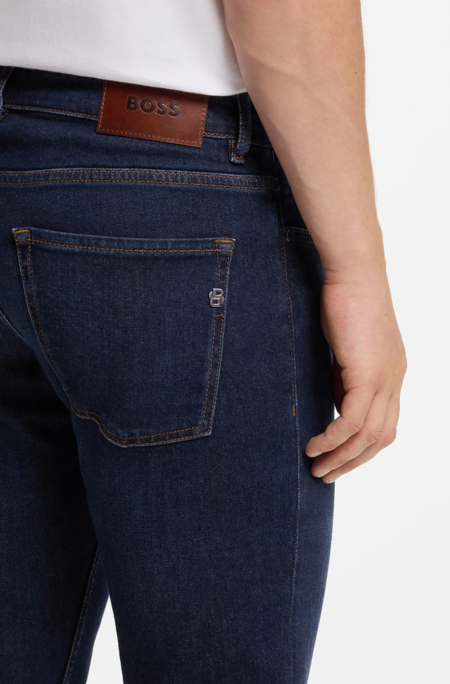 Delaware Slim-Fit Jeans aus bequemem blauem Stretch-Denim