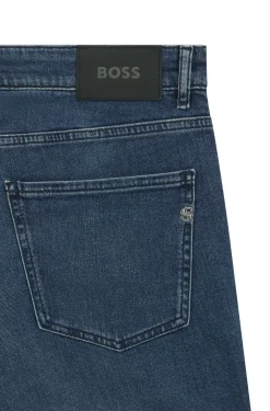 Delaware Slim-Fit Jeans aus bequemem blauem Stretch-Denim