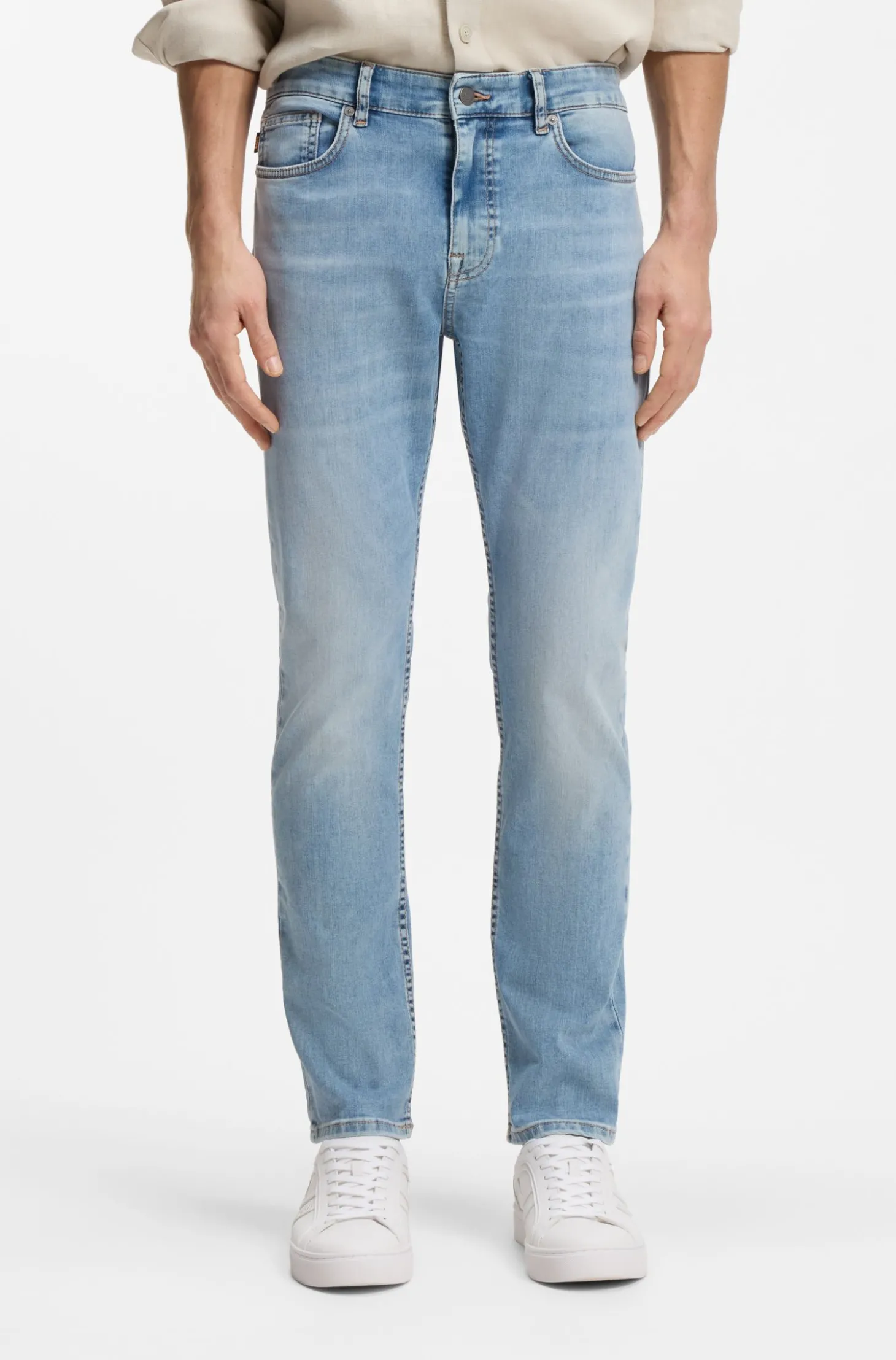 Delaware Slim-Fit Jeans aus blauem Soft-Motion-Denim