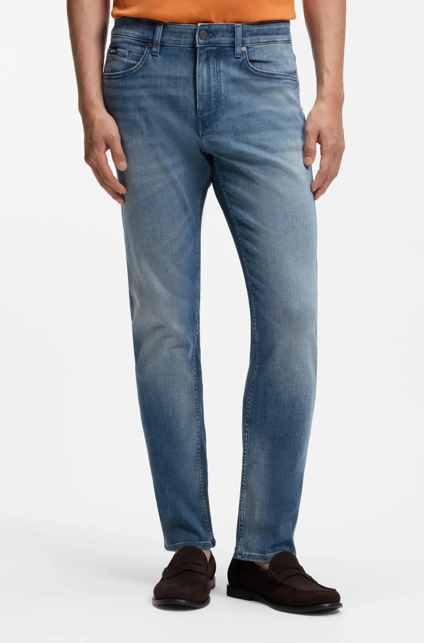 Delaware Slim-Fit Jeans aus blauem leichtem Denim