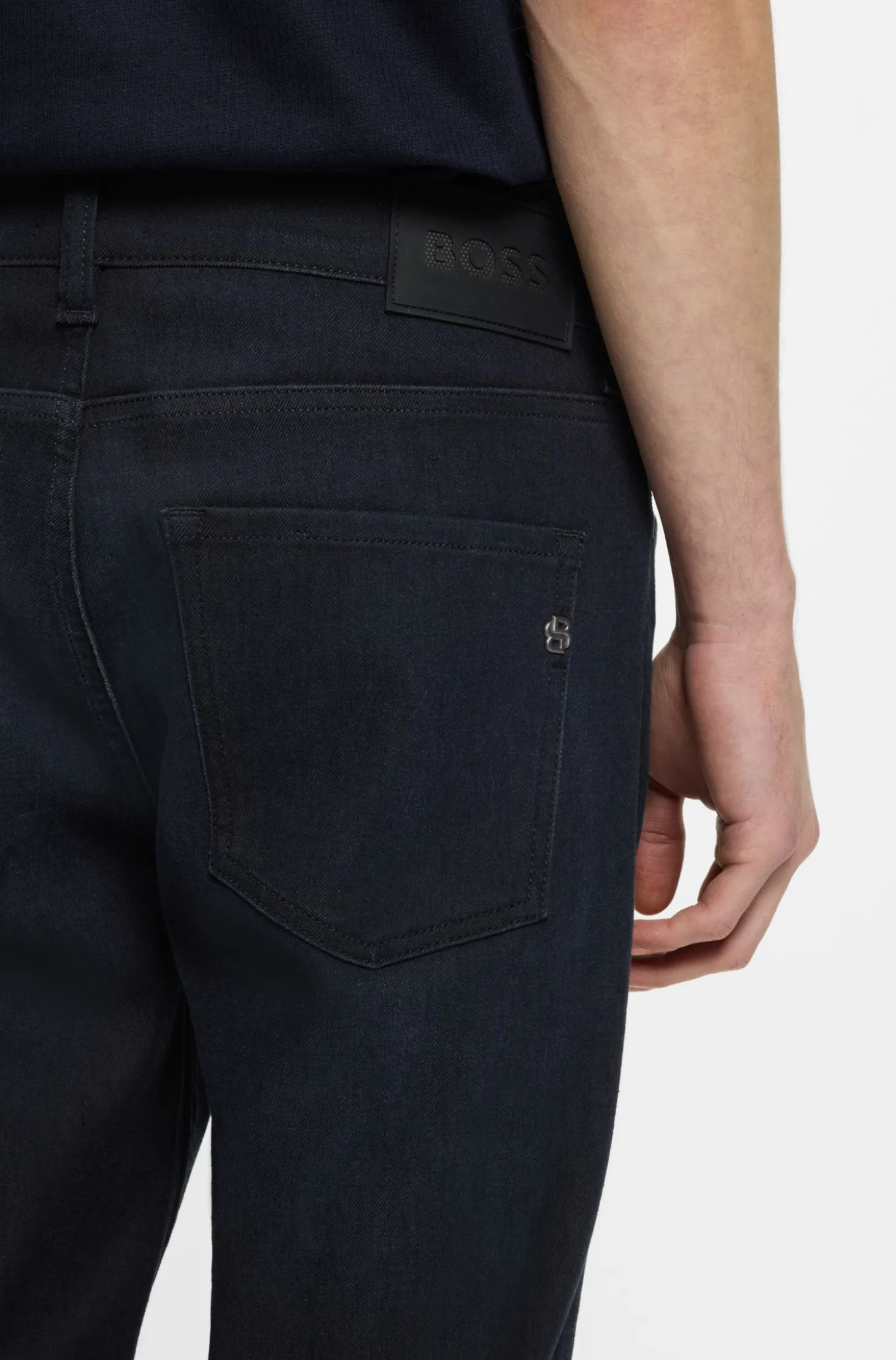 Delaware Slim-Fit Jeans aus blauem Knit Denim