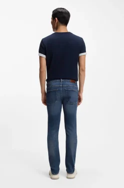 Delaware Slim-Fit Jeans aus blauem Super-Stretch-Denim