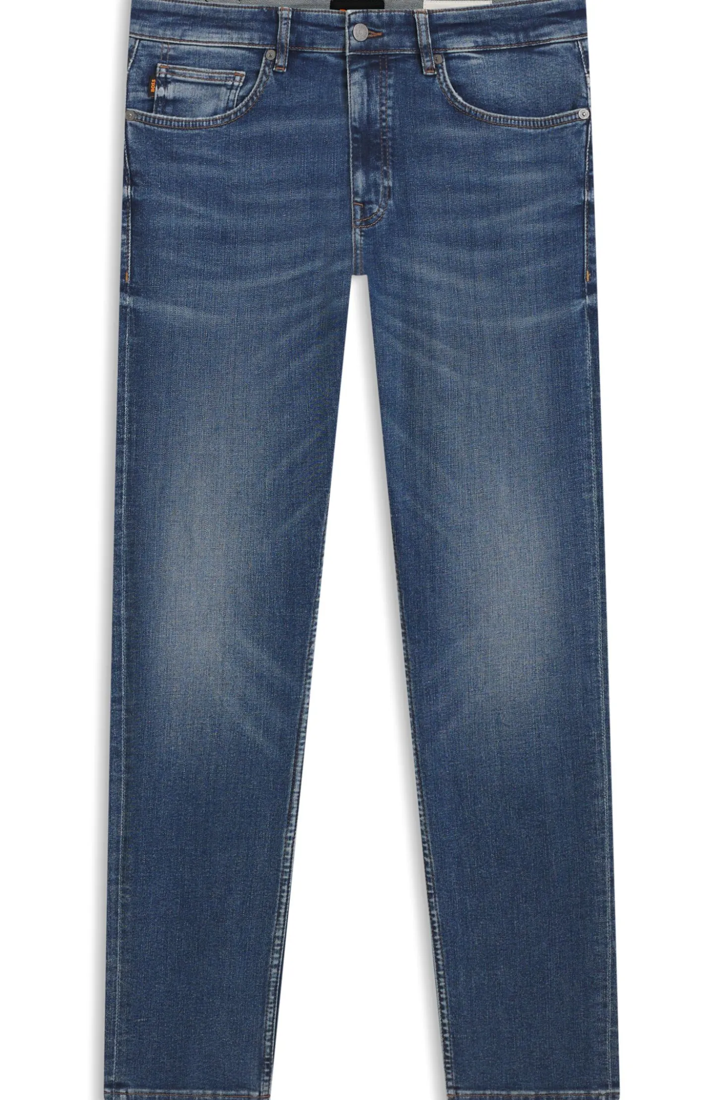Delaware Slim-Fit Jeans aus blauem Super-Stretch-Denim