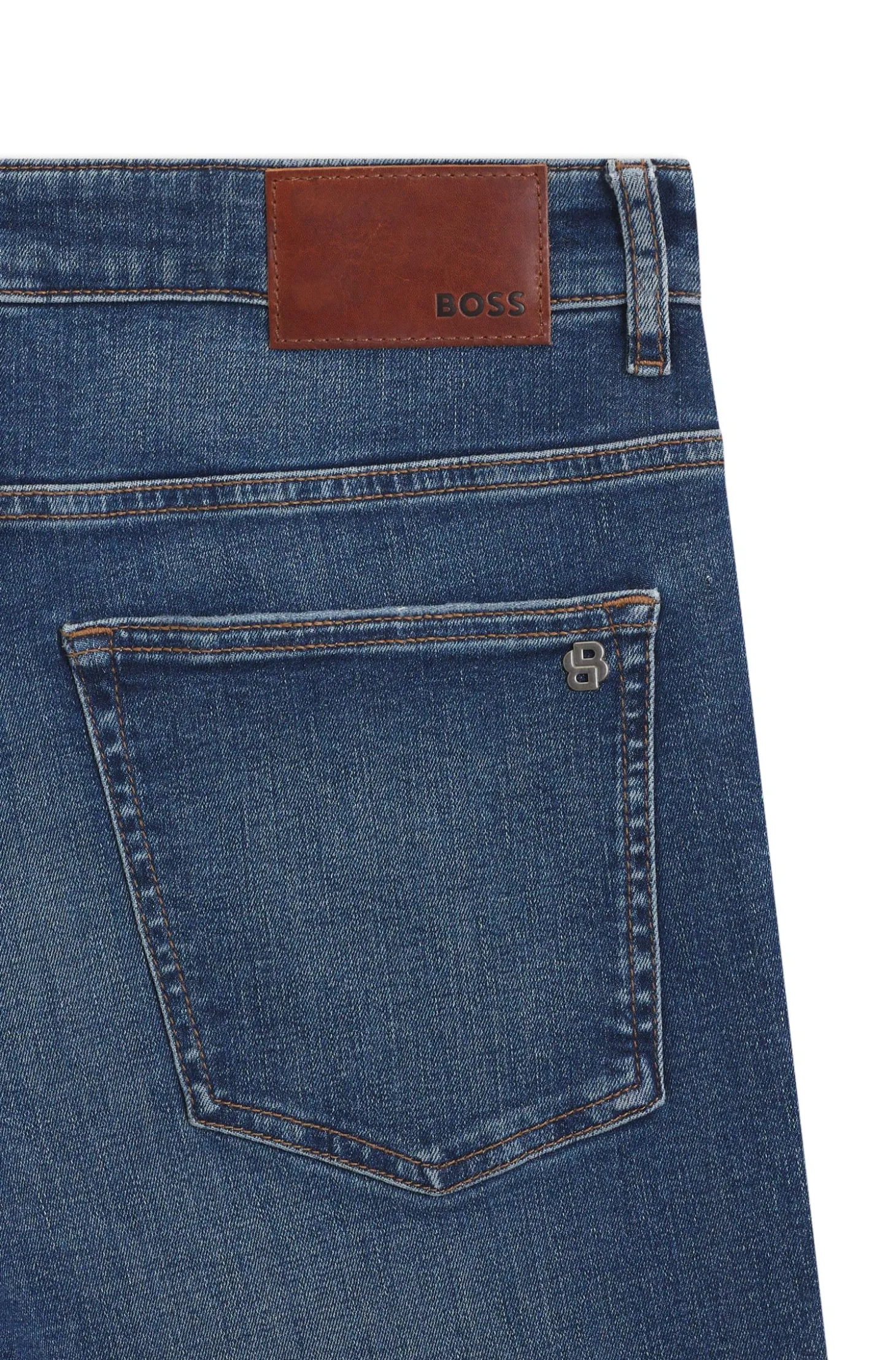 Delaware Slim-Fit Jeans aus blauem Super-Stretch-Denim